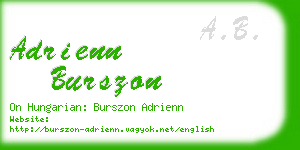 adrienn burszon business card